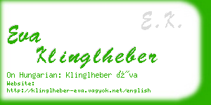 eva klinglheber business card